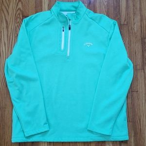 Bright mint green Callaway golf pullover